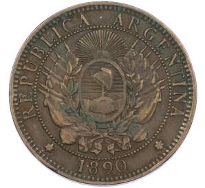 2 сентаво 1890 года Аргентина — Фото №1
