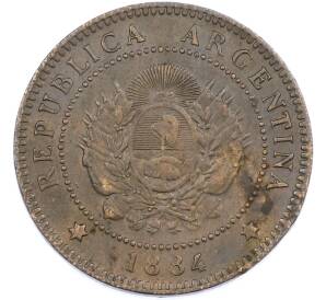 1 сентаво 1884 года Аргентина — Фото №1