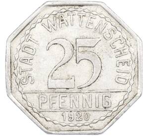 25 пфеннигов 1920 года Германия — город Ваттеншайд (Нотгельд) — Фото №2