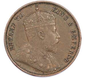 1/2 цента 1908 года Цейлон — Фото №2