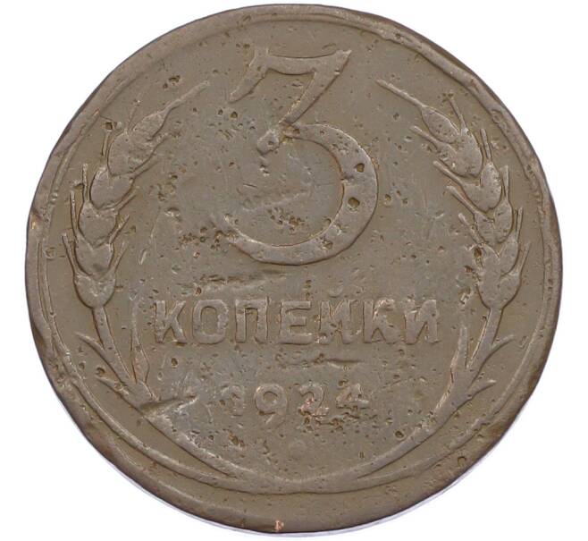 Монета 3 копейки 1924 года (Артикул: M1-67483) — Фото №1