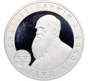5 фунтов 2006 года Джерси «Великие британцы — Чарльз Дарвин» — Фото №1