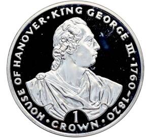 1 крона 1993 года Гибралтар «Ганноверская династия — Король Георг III» — Фото №1