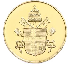 Памятная жетон 1983 года Ватикан «Иоанн Павел II — Папский герб» — Фото №1