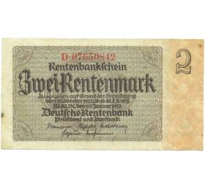 2 рентенмарки 1937 года Германия — Фото №1