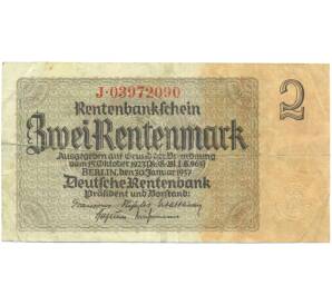 2 рентенмарки 1937 года Германия — Фото №1