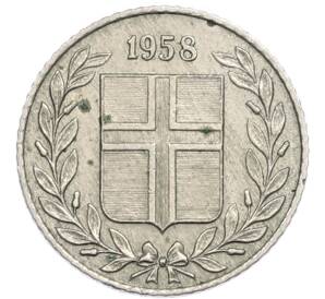 10 эйре 1958 года Исландия — Фото №1