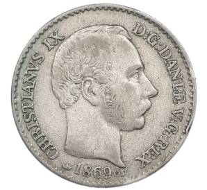 4 скиллинга 1869 года Дания — Фото №1