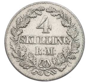 4 скиллинга 1869 года Дания — Фото №2