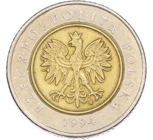 5 злотых 1994 года Польша — Фото №1