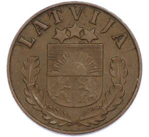 1 сантим 1939 года Латвия — Фото №2