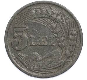 5 лей 1942 года Румыния — Фото №1