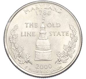 1/4 доллара (25 центов) 2000 года P США «Штаты и территории — Мэриленд» — Фото №1
