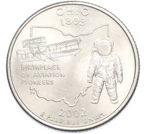 1/4 доллара (25 центов) 2002 года D США «Штаты и территории — Огайо» — Фото №1