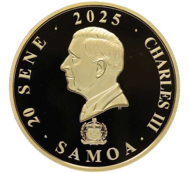 Монета 20 сене 2025 года Самоа «Счастливый поросенок» (Артикул: M2-93372) — Фото №2