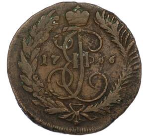 2 копейки 1766 года ММ — Фото №1