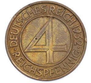 4 рейхспфеннига 1932 года E Германия — Фото №1