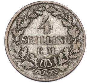 4 скиллинга 1854 года Дания — Фото №2