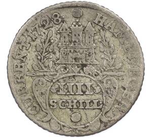 4 шиллинга 1728 года Гамбург — Фото №1