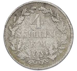 4 скиллинг 1854 года Дания — Фото №1