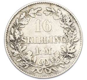16 скиллингов 1857 года Дания — Фото №2