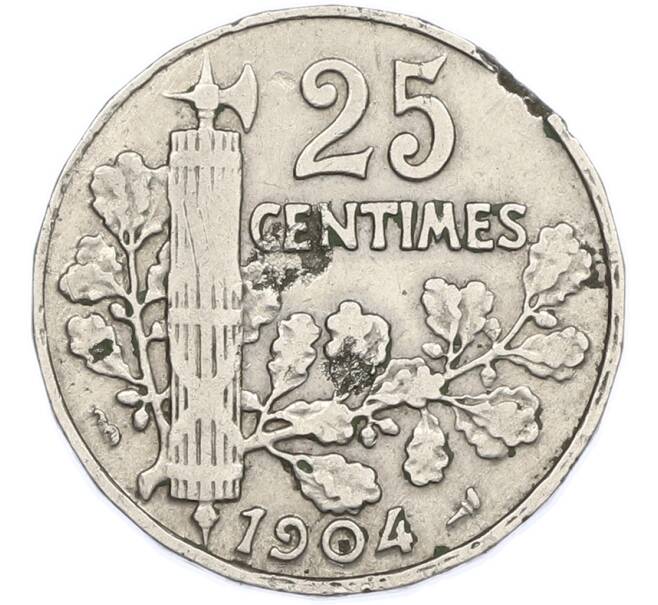 Монета 25 сантимов 1904 года Франция (Артикул: K7-2483) — Фото №1