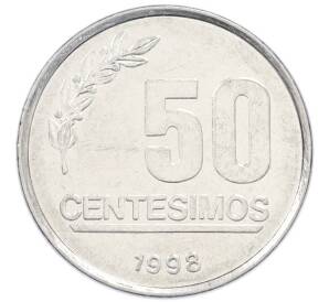 50 сентесимо 1998 года Уругвай — Фото №1