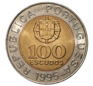 100 эскудо 1995 года Португалия «50 лет продовольственной программе ФАО» — Фото №2