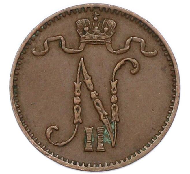 Монета 1 пенни 1914 года Русская Финляндия (Артикул: K7-2627) — Фото №2