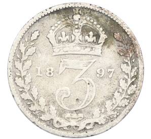 3 пенса 1897 года Великобритания — Фото №1