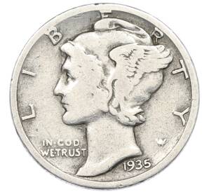 1 дайм (10 центов) 1935 года S США — Фото №1