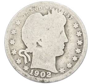 1/4 доллара (25 центов) 1902 года США — Фото №1