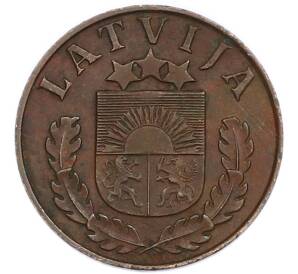 1 сантим 1937 года Латвия — Фото №2