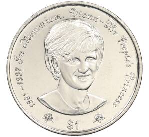 1 доллар 1997 года Ниуэ «В память о Принцессе Диане» — Фото №1