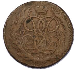 5 копеек 1759 года ММ — Фото №1