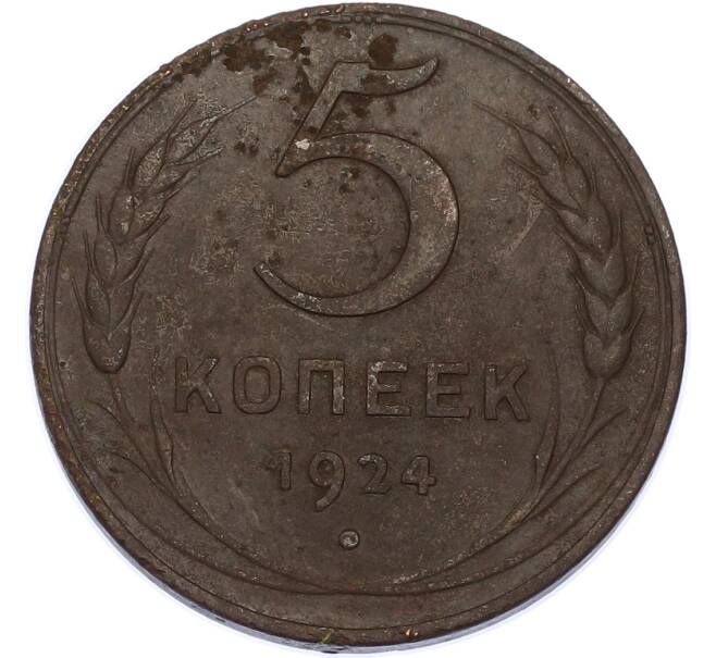 Монета 5 копеек 1924 года (Артикул: K7-2933) — Фото №1