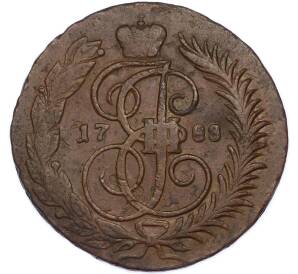 2 копейки 1788 года ММ (Перечекан из 4 копеек 1762) — Фото №1