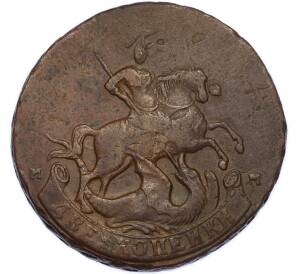2 копейки 1788 года ММ (Перечекан из 4 копеек 1762) — Фото №2