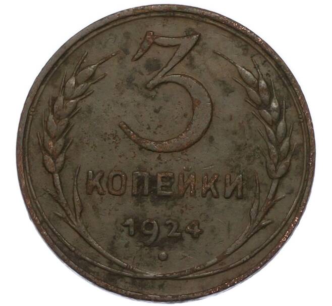 Монета 3 копейки 1924 года (Артикул: K12-89529) — Фото №1