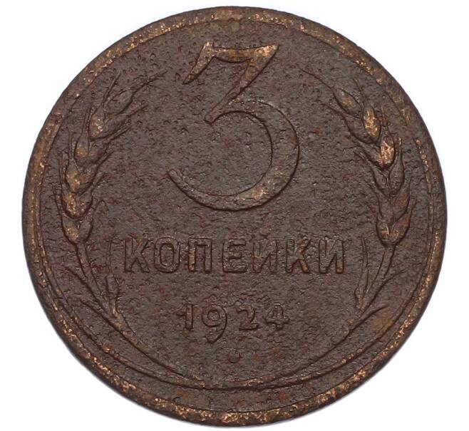 Монета 3 копейки 1924 года (Артикул: K12-89555) — Фото №1