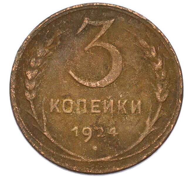 Монета 3 копейки 1924 года (Артикул: K12-89564) — Фото №1