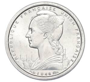 1 франк 1948 года Сен-Пьер и Микелон — Фото №2
