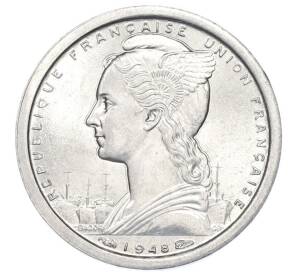 1 франк 1948 года Сен-Пьер и Микелон — Фото №2