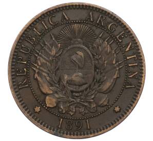2 сентаво 1891 года Аргентина — Фото №2
