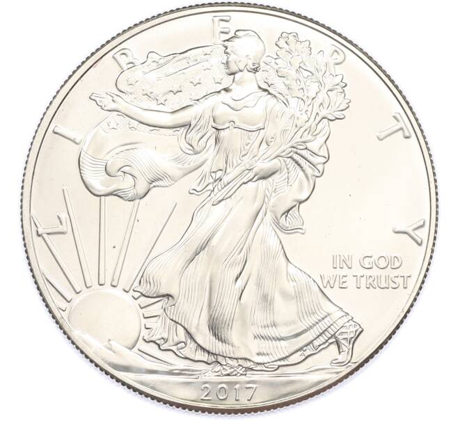 Монета 1 доллар 2017 года США «Шагающая Свобода» (Артикул: T11-47614) — Фото №1