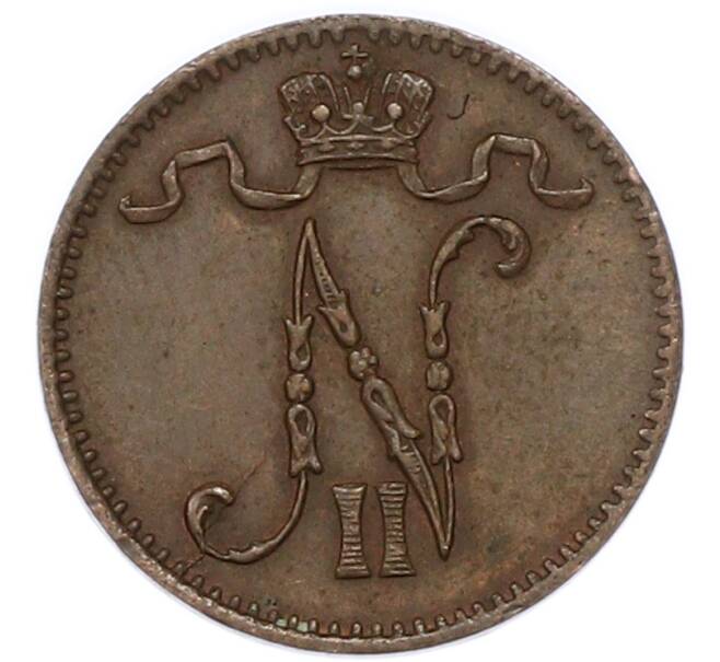 Монета 1 пенни 1909 года Русская Финляндия (Артикул: T11-48015) — Фото №2