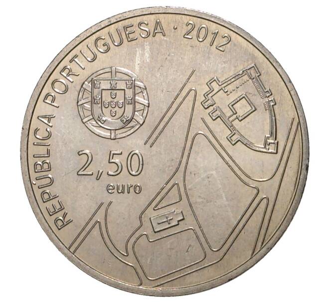 Монета 2.5 евро 2012 года Португалия «ЮНЕСКО — Исторический центр города Гимарайнш» (Артикул M2-36795)