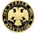 Монета 100 рублей 1995 года ММД «Сохраним наш мир — Рысь» (Артикул: T11-48499) — Фото №2