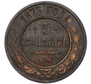 5 копеек 1873 года ЕМ — Фото №1