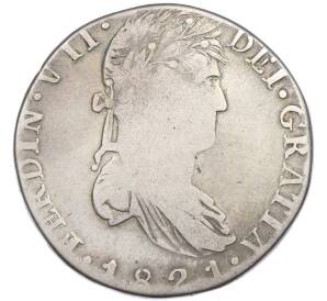 8 реалов 1821 года Испанская Мексика — Фото №1